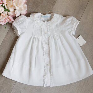 UNIQUE RARE White Heirloom Vintage Dress Feltman Brothers 3/6 Months